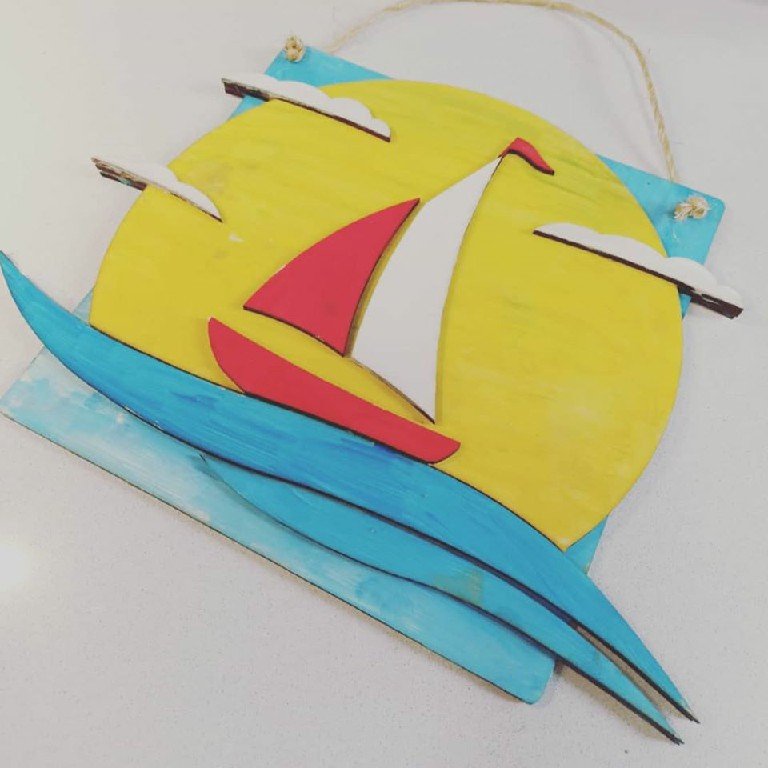 Paint Your Own Wooden Crafts - Sailing - Image 5