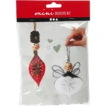 Mini Craft Kit - punched figures for making hanging decorations