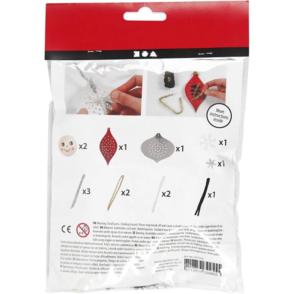 Mini Craft Kit - punched figures for making hanging decorations - Image 2