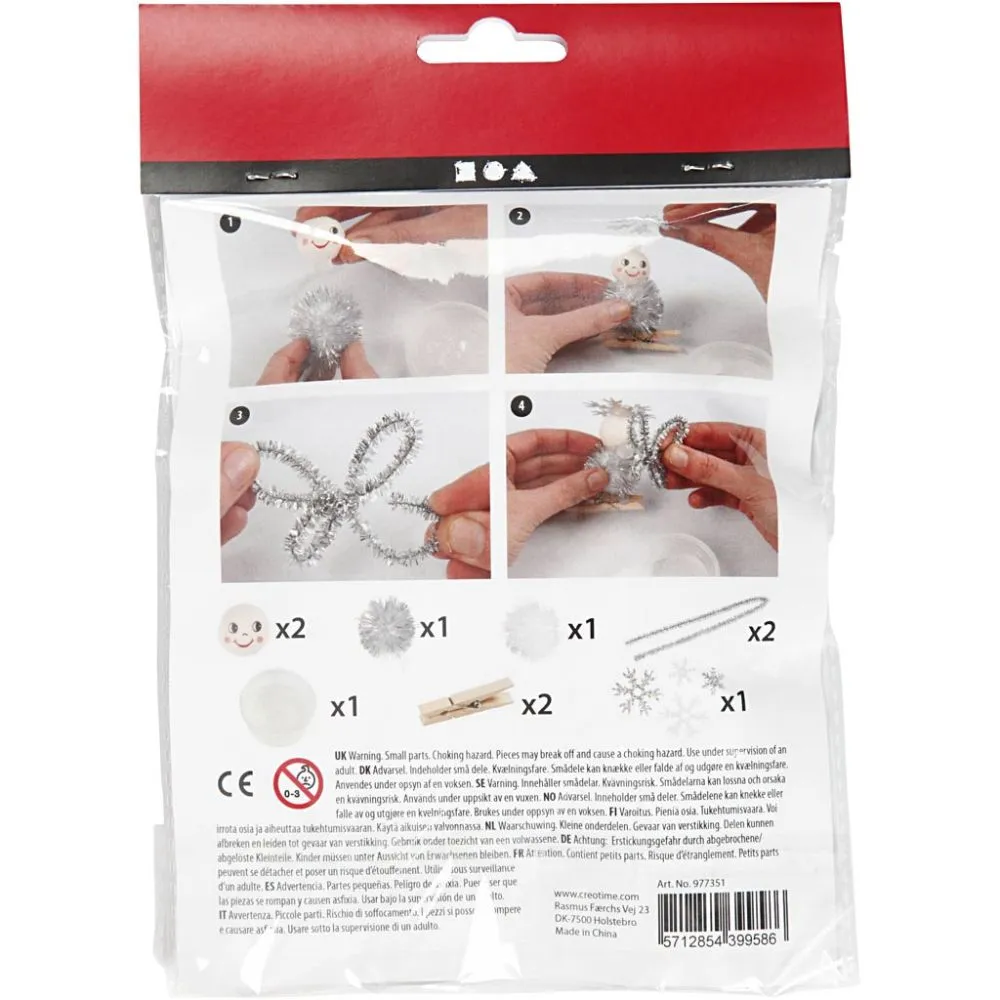 Mini Craft Kit - angels on wooden pegs - Image 2