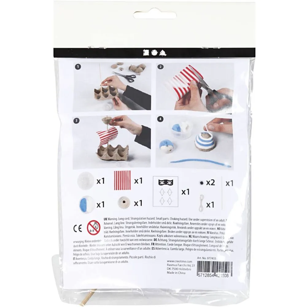 Mini Craft Kit - Egg box pirate ship - Image 2