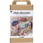 Craft Kit Stone Decoration, Monster, assorted col