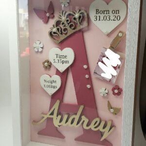 Baby Box Frame with Glass - Princess Theme