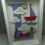 Baby Box Frame with Glass - Sailing Boat Theme