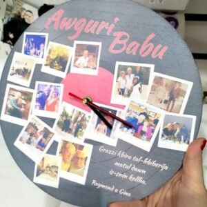 Personalized Wooden Clock - With Photos