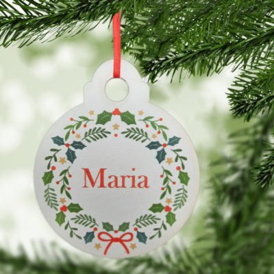 Christmas Bauble - Wreath Design