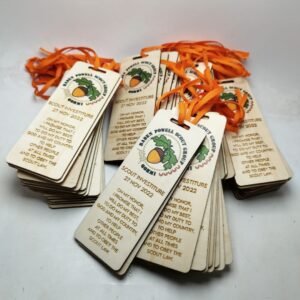 Wood Souvenir Bookmark with Personalised Logo