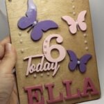 Wooden Card - Butterflies Theme