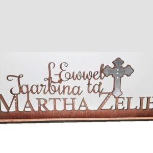 Wooden Cake Topper - L-Ewwel Tqarbina / My First Holy Communion
