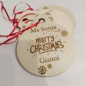 Christmas Bauble Engraving - Merry Christmas with Name
