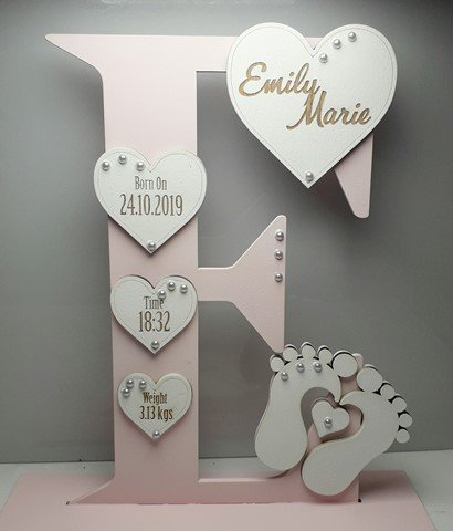 Standing Initial - Footprints & Hearts (Girl) - Image 17