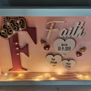 Baby Box Frame with Glass - Princess Theme w/o LED Lights