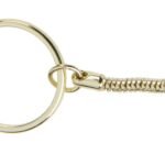 25mm Splitring & Snake Chain Gilt Plated