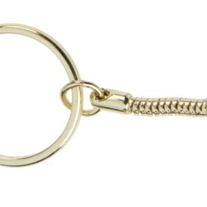 25mm Splitring & Snake Chain Gilt Plated