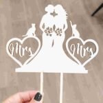 Wooden Cake Topper – Mrs and Mrs
