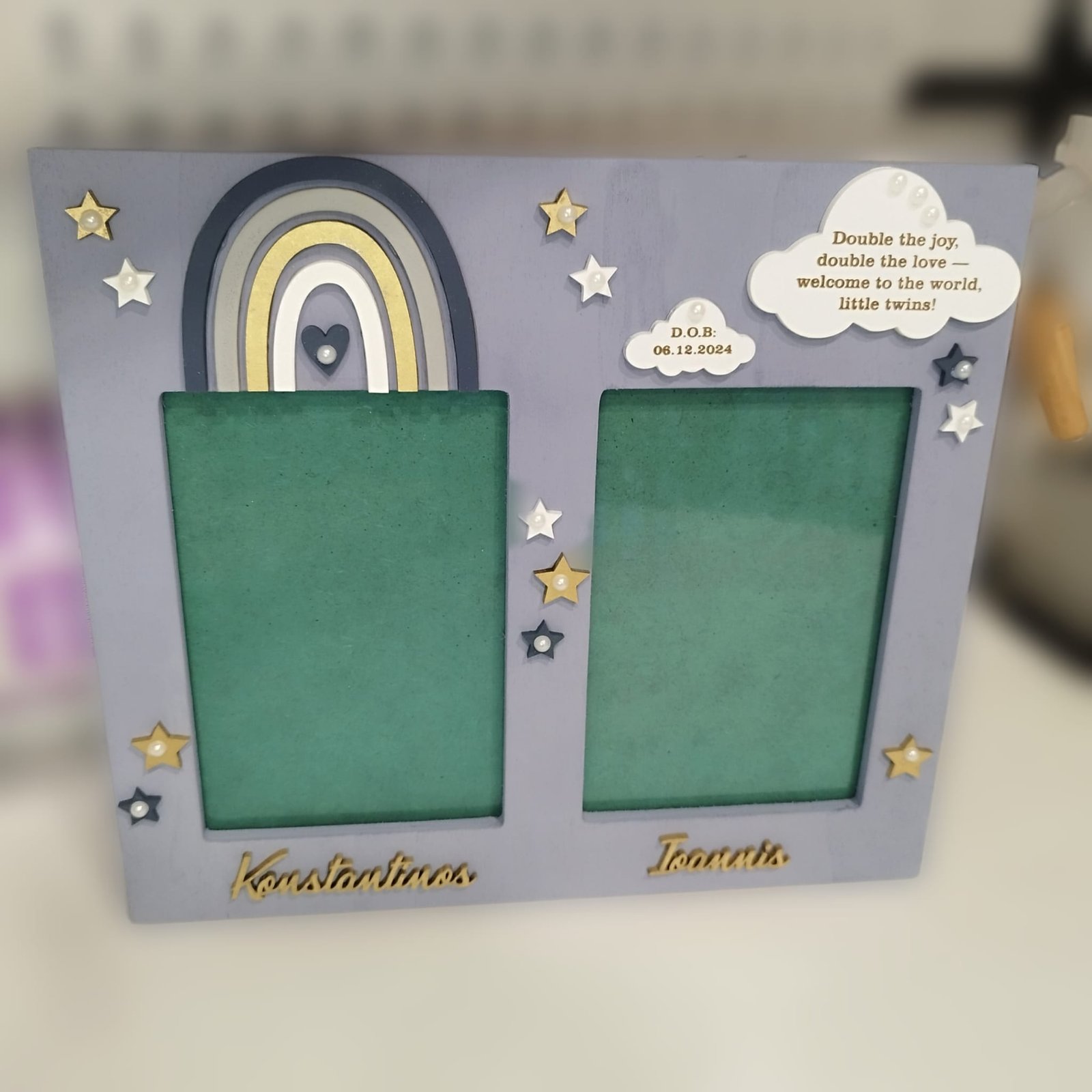 Double Photo Frame - Rainbow