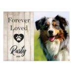 Personalised Pet Memorial Printed on Wooden Sign - Hanging - 3 Sizes available