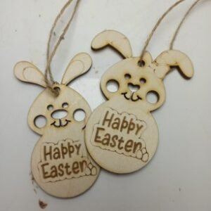 Easter Wooden Hanging Egg Bunnies
