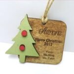 Hanging Christmas Tree - Finished in wax and hand painted