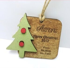 Hanging Christmas Tree - Finished in wax and hand painted