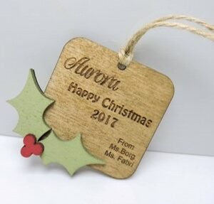 Hanging Holly - Finished in wax and hand painted
