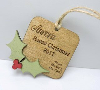 Hanging Holly - Finished in wax and hand painted