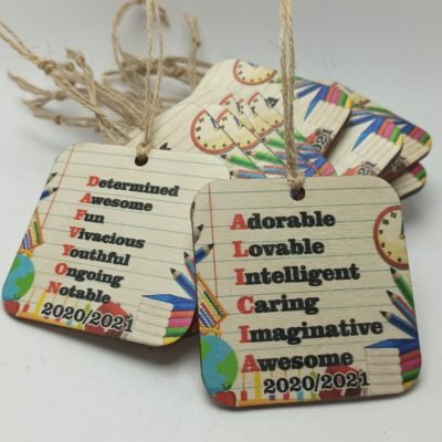 Wooden Hanging Token - 7 x 7cm