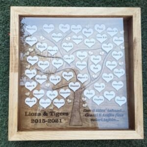 Family Tree / Class Tree - Frame with Glass (between 25 - 50 names)