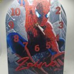 Personalised Printed Clock - Spider Man Theme - Desk Clock