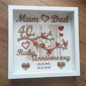 Personalised Frame with Glass - Anniversary