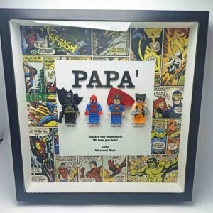 Square Frame with Glass - Superheroes Theme - 25x25x4cm