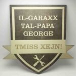Il-Garaxx tal-Papa - Wooden Hanging Sign - 29x27cm