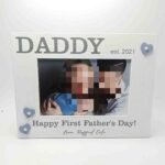 Printed White Frame with small Hearts