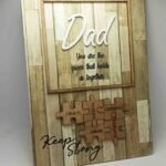 Hanging Board Sign - Dad... including Kids Names - 21x29.7x1cm