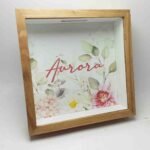 Personalized Moneybox Frame - Flowers Theme - 17X17X3.7cm