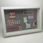 Baby Box Frame with Glass - Giraffe Theme 4