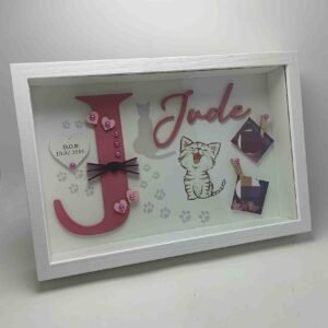 Baby Box Frame with Glass - Cat Theme