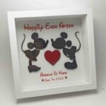 Wedding Square Frame with Glass - Happily ever after