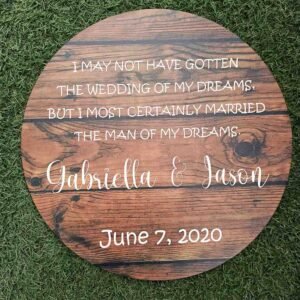 Personalised Wooden Round Sign - 29cm