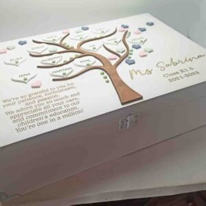 Wooden Keepsake Box - Class Tree - 32.5x22x9.5cm