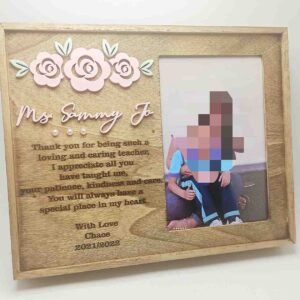 Wooden Frame - Roses Theme 2 - 23x18.5x3.5cm