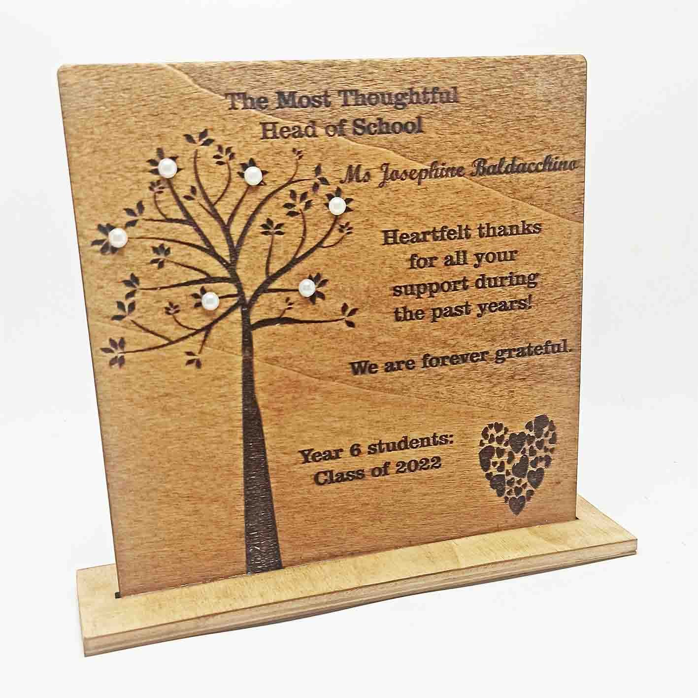 Thank You Saying with Stand - 15x17cm