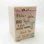Pencil Holder Box - Teacher Theme - Engraved and Embossed