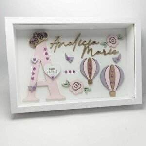 Baby Box Frame with Glass - Baby Box Frame with Glass – Hot Air Ballon Theme 2