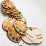Printed Keychain -  Paint Palette Theme