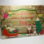 Printed A4 Plaque - Santa Please Stop Here