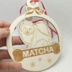 Personalised Christmas Decoration - Hanging Bauble - Dog & Bone