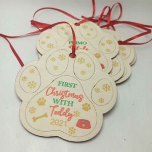 Dog 1st Christmas Paw bauble