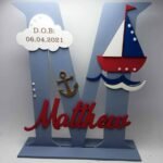 Standing Initial - Sailing Theme with D.O.B