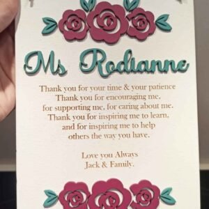 Hanging Wooden Plaque - Teacher - (3 sizes available)